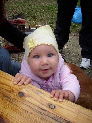 nasz najmłodszy członek fanclubu- Małgosia:)