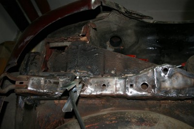 Podłużnica po zrobieniu, ale przed konserwacją