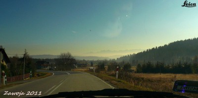 Powrót przez Polskie wsie i piękny widok na Tatry :-)