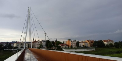 Przejście przez San na drugą stronę Przemyśla